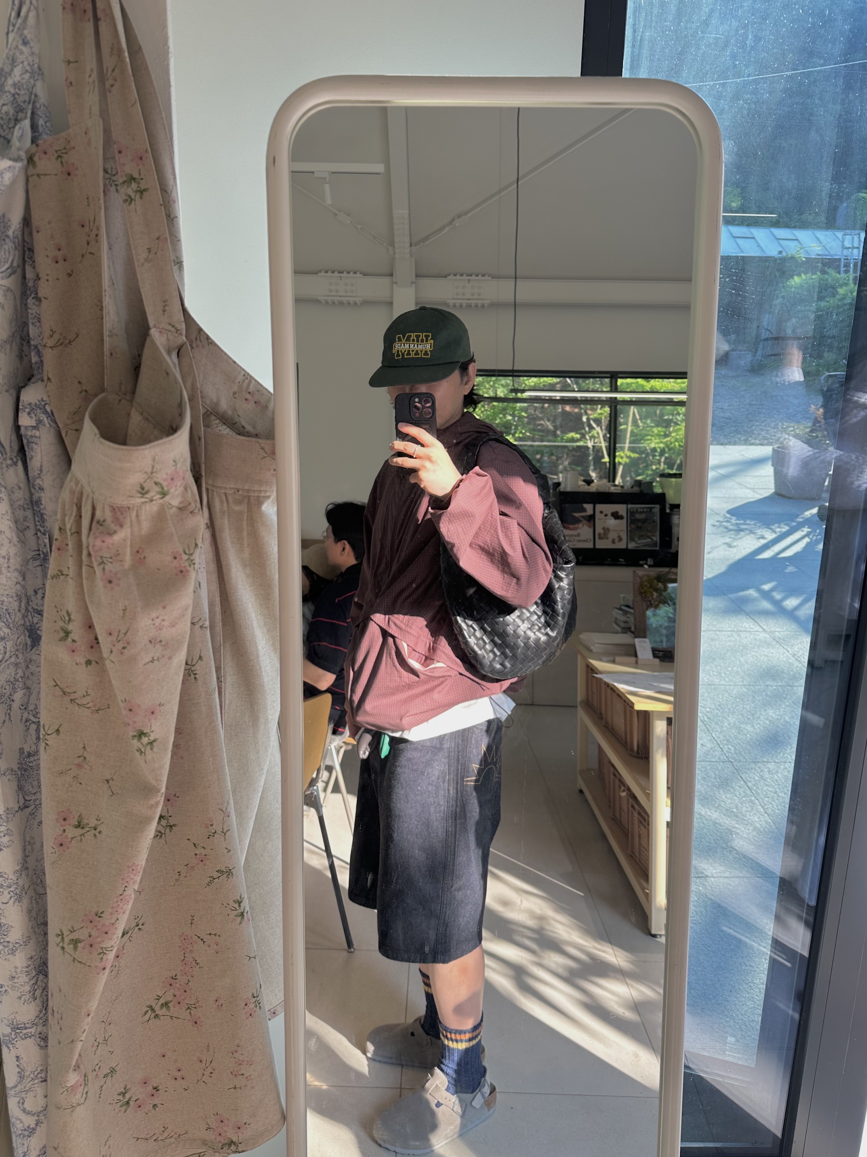Human Made 5-Panel Twill Cap #1 Green, Birkenstock Tokio Suede Leather Stone Coin - Regular 착용 스타일 - 4