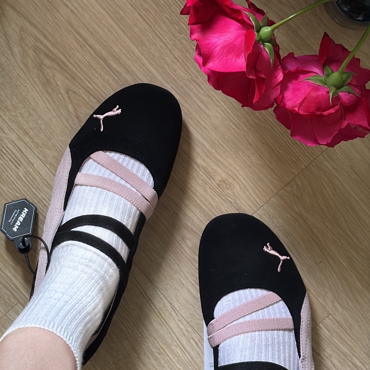 (W) Puma Speedcat Ballet Suede Puma  Black Mauve Mist 착용 스타일