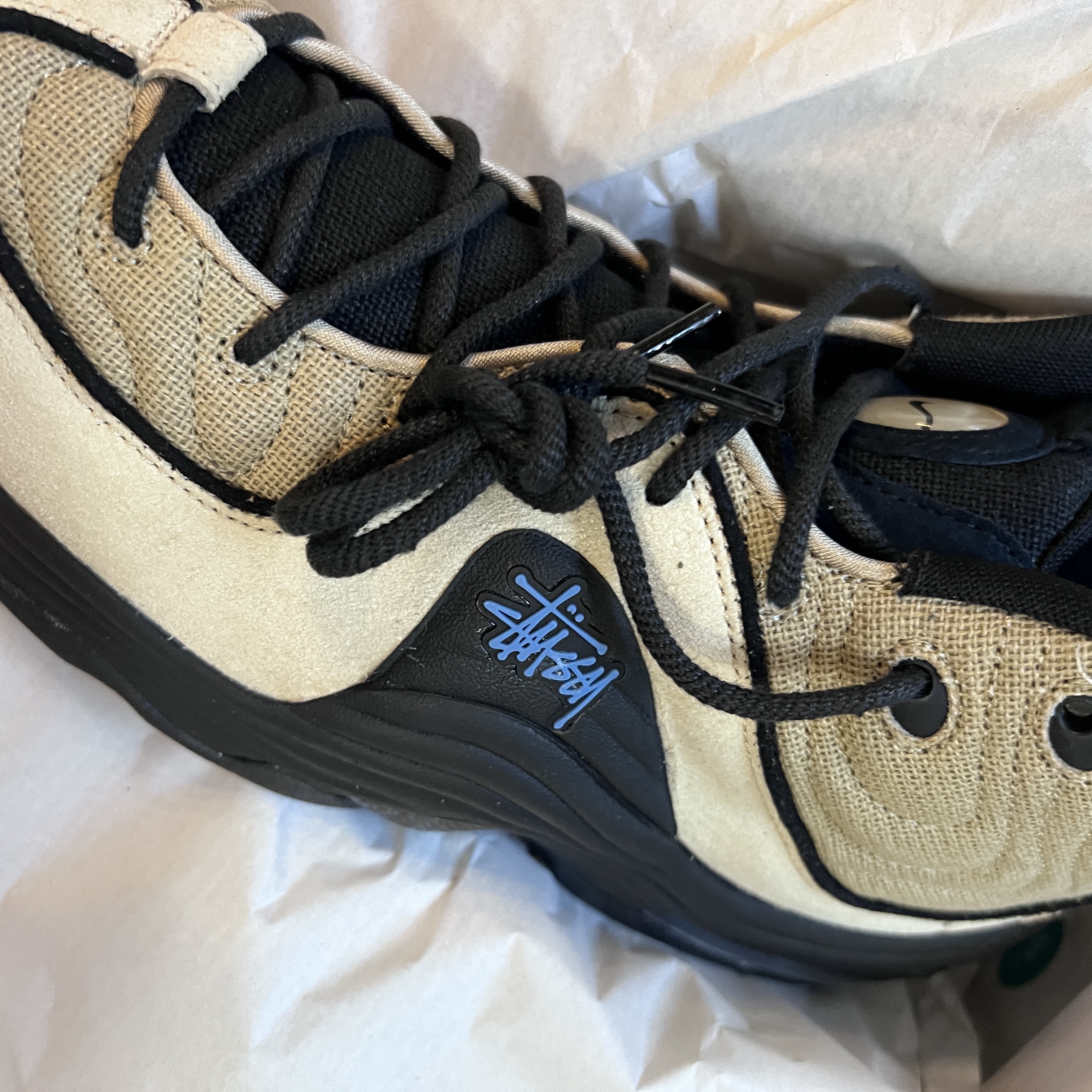 Nike x Stussy Air Penny II Rattan and Limestone 착용 스타일