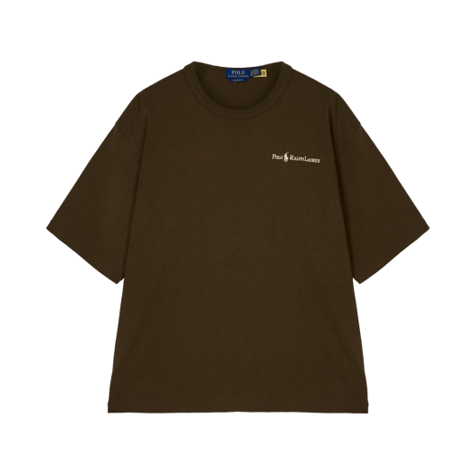 폴로 랄프 로렌 릴렉스핏 로고 저지 티셔츠 브라운 - 25SS