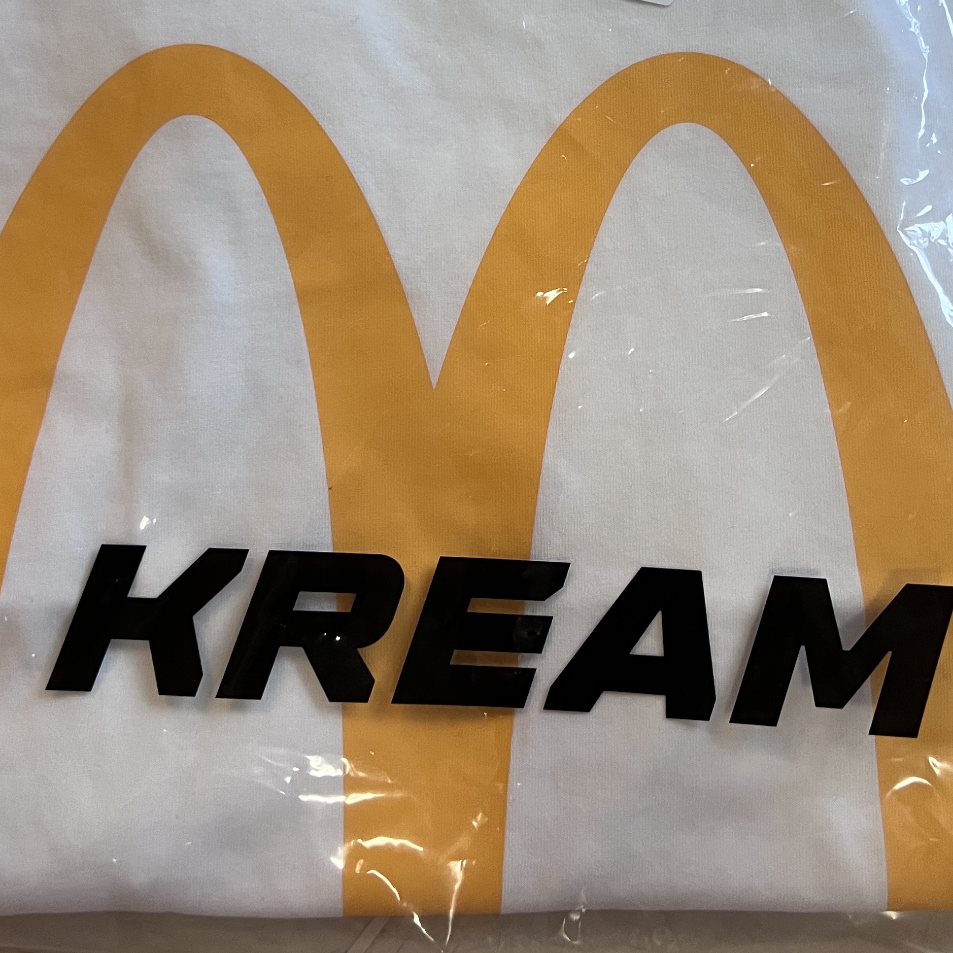 Palace x McDonald's Logo T-Shirt White - 23FW 착용 스타일