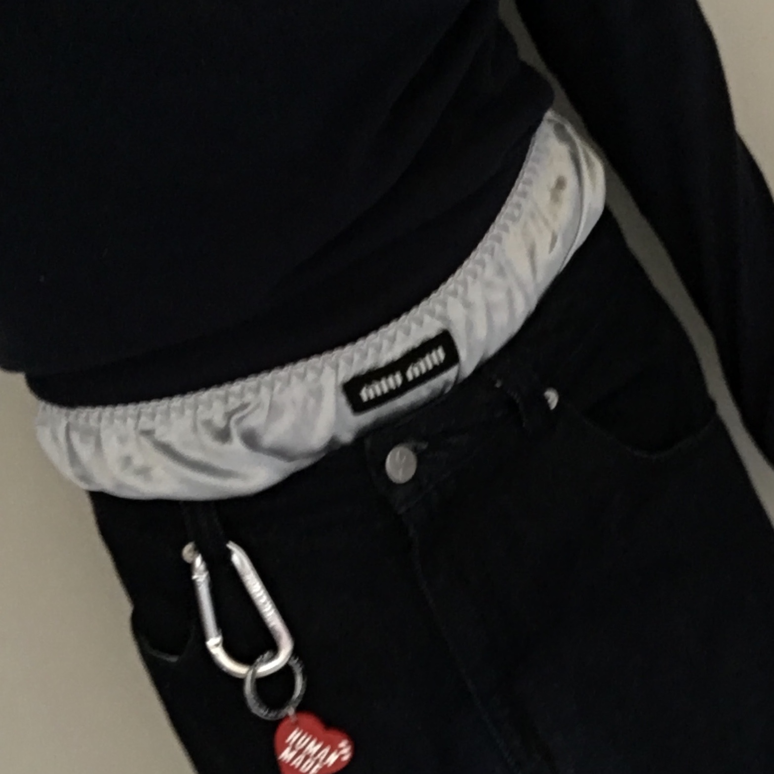 Human Made Heart Keyring Red, (W) Miu Miu Seamless Panties White 착용 스타일 - 1