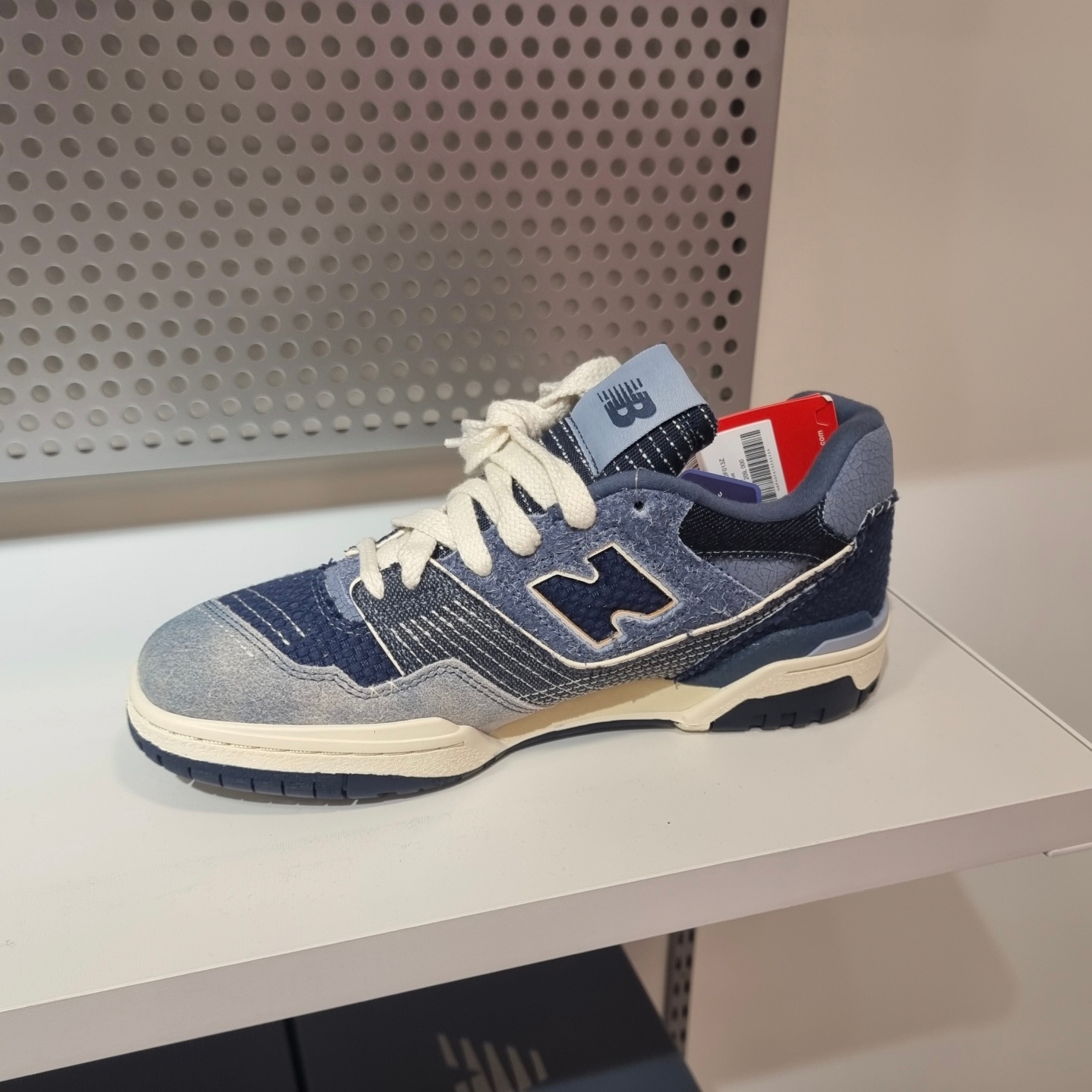 New Balance 550 Boro Pack Navy - 2E Wide 착용 스타일