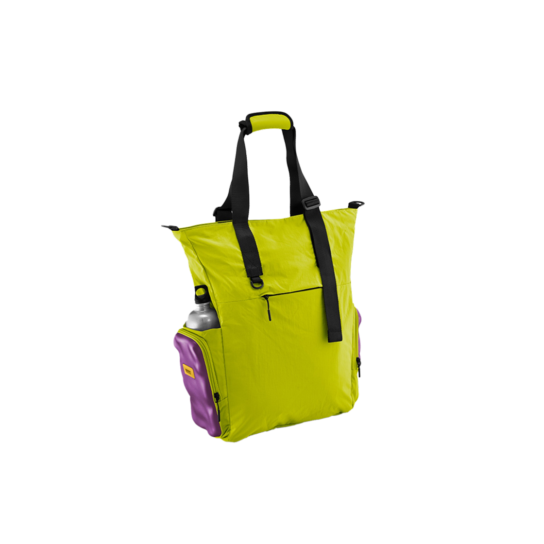 CBG-2SBG325-65 CRASH BAGGAGE Soft Side Tote Bag Acid green/Violet