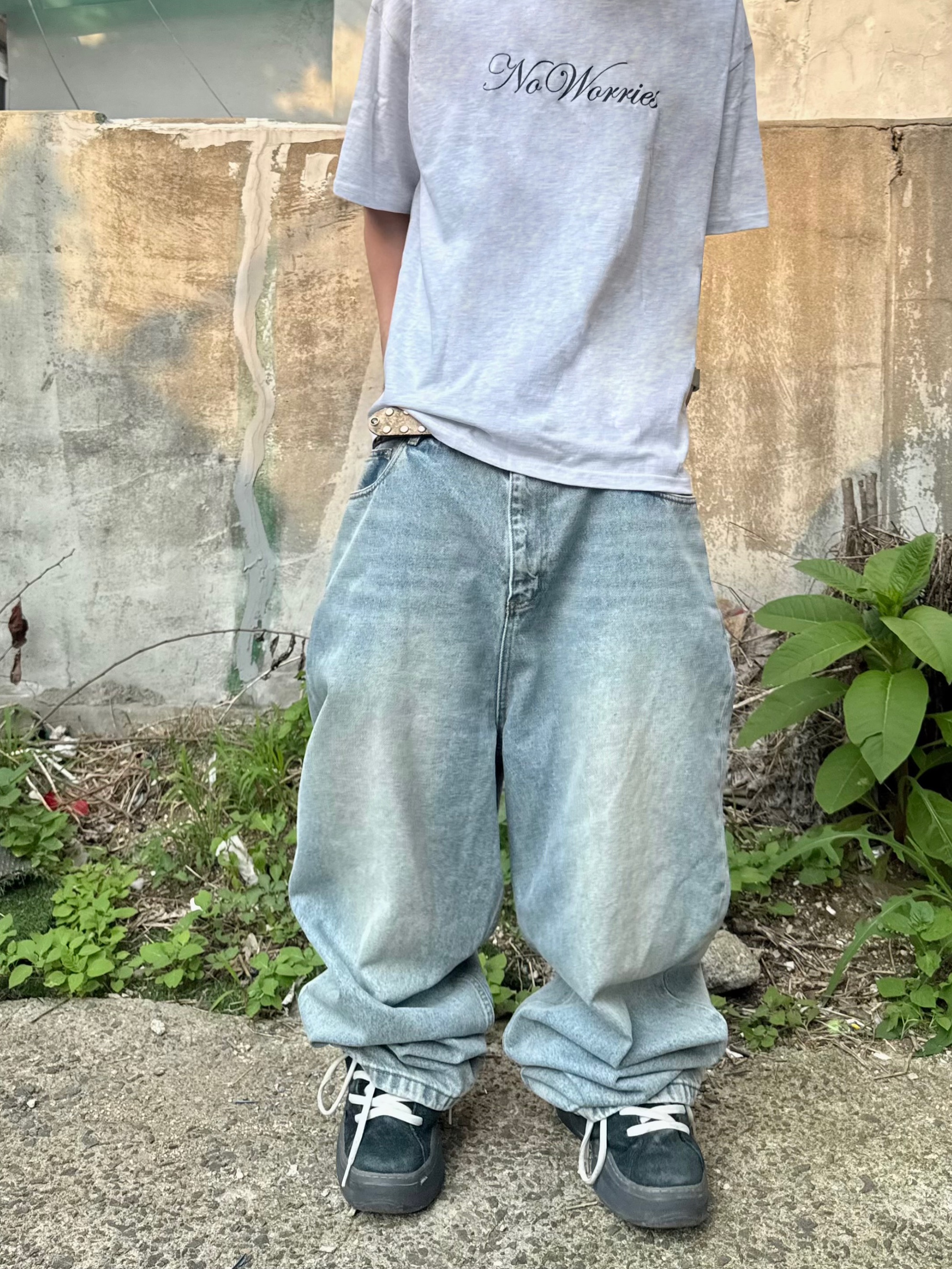 GRAILZ x KOIN SEOUL Kg Logo Cap Black, Stussy 8 Ball Studded Belt Raw Cowhide Hair 착용 스타일 - 2