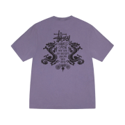 Stussy Double Dragon Pigment Dyed T-Shirt Grape