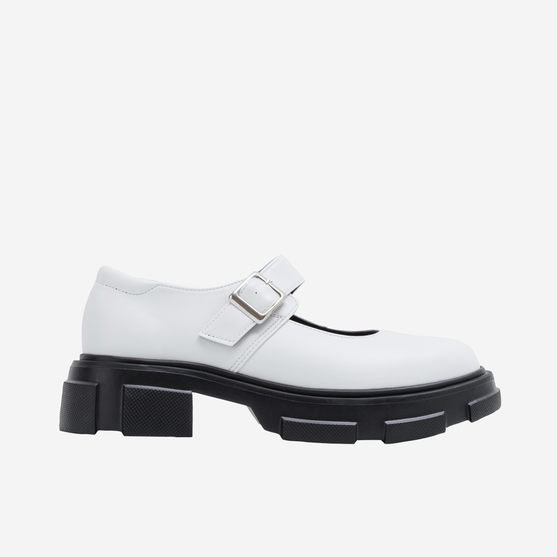 하루타 HS-4311 메리제인 청키힐 화이트(Haruta HS-4311 Maryjane Chunky Heel White)