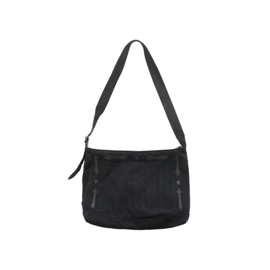 PG5TBG0601BQ [프리오더] Polyteru 1011 Fleur Patched Cross Bag Striped Black