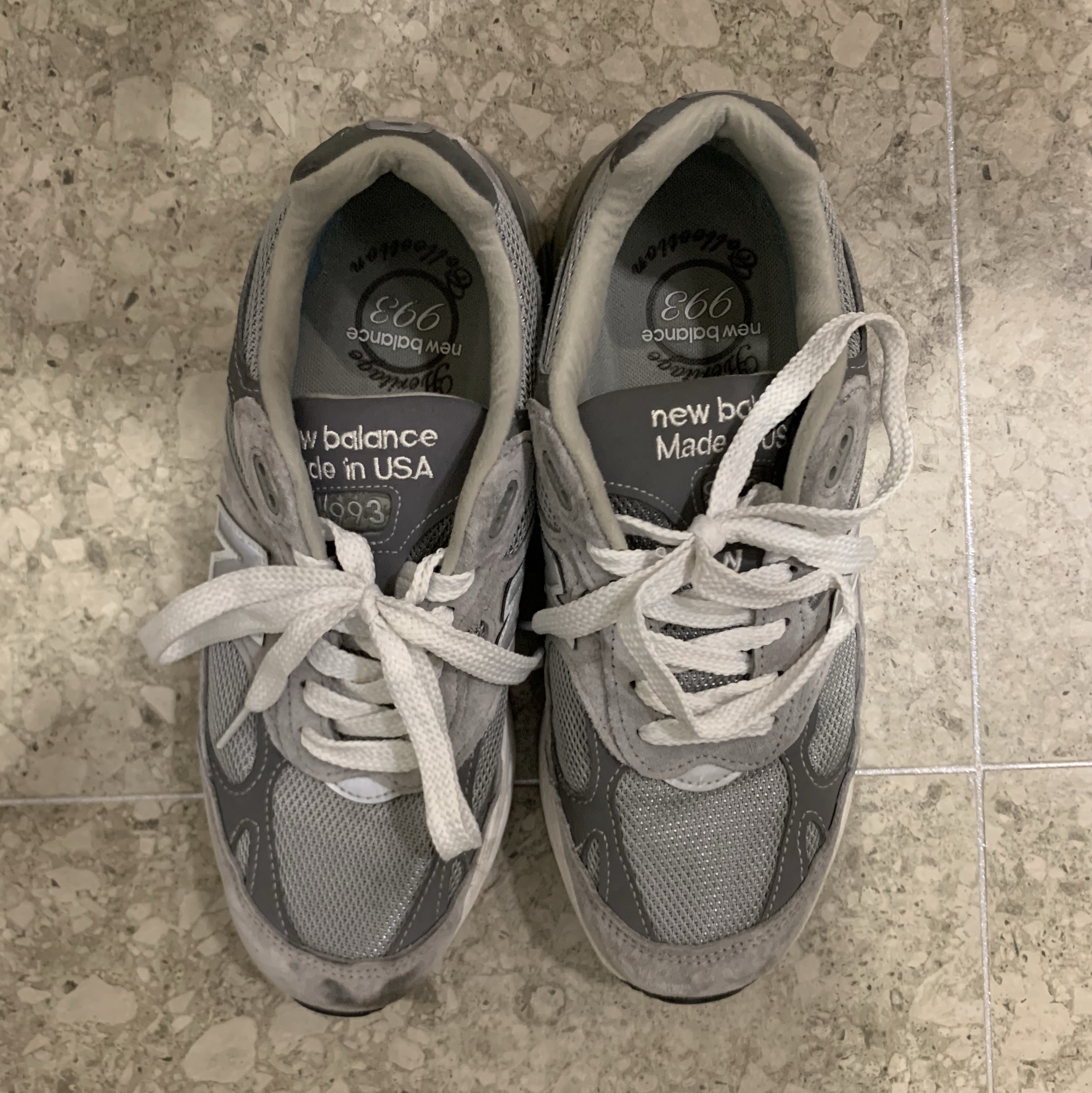 New Balance 993 Made in USA Grey - D Standard 착용 스타일