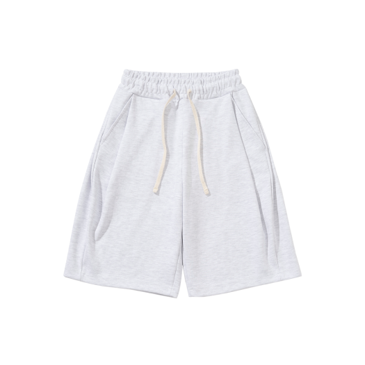 K25SSUP01MW Knitted Bermuda Tranning Half Pants Melange White