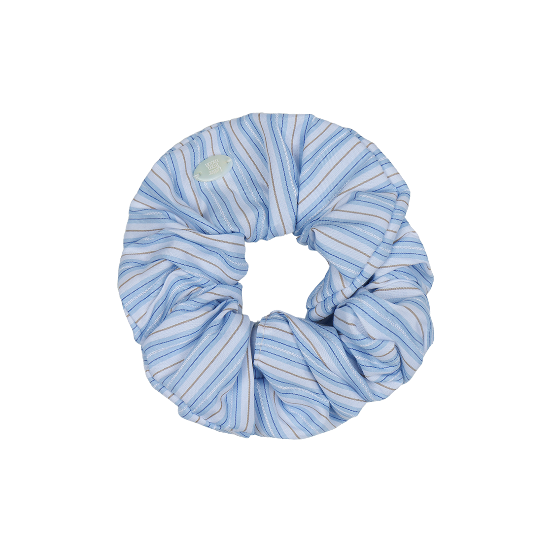 2025HA2076BLOS Letter From Moon Cotton Stripe Scrunchie Black - 대표 이미지 #1