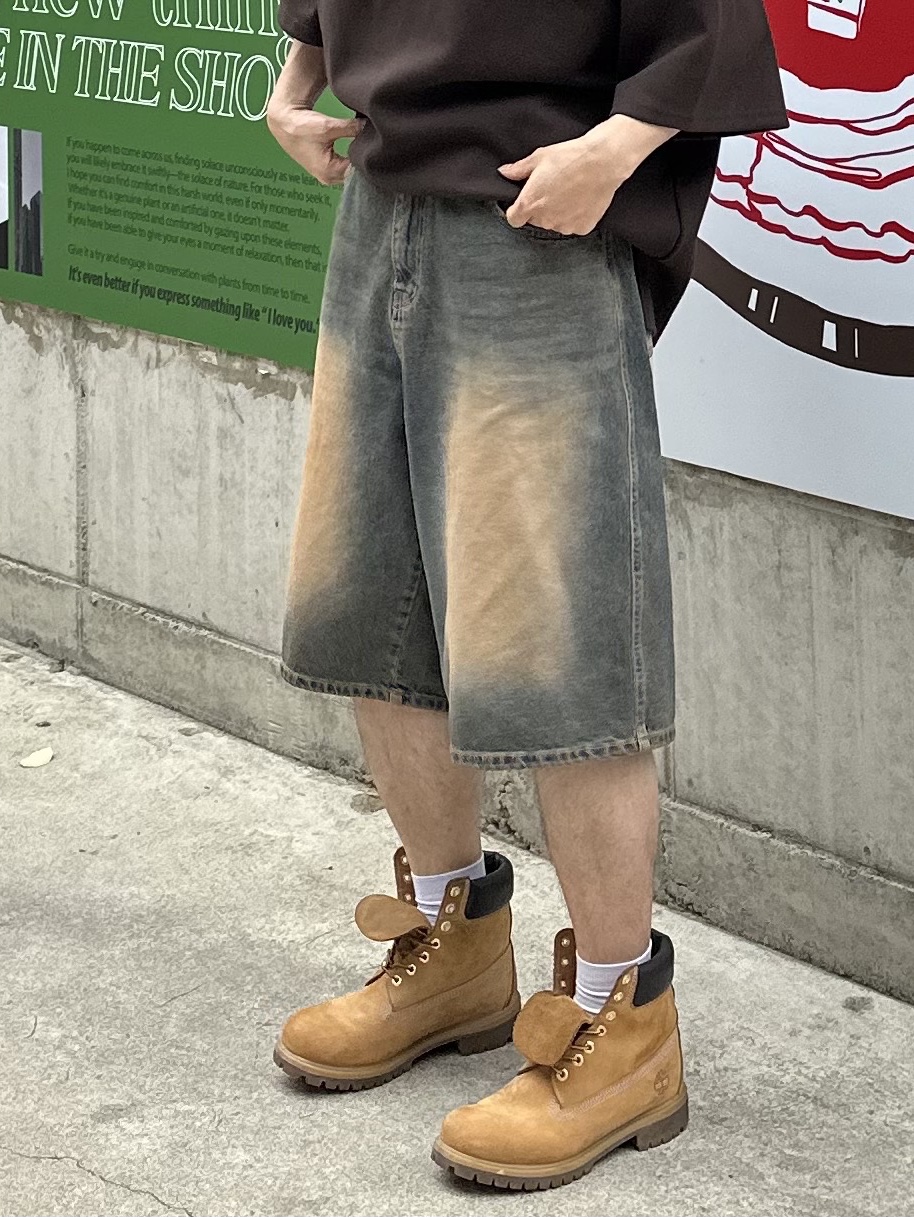 Timberland Premium 6 inch Waterproof Boot Wheat Nubuck - Wide 착용 스타일 - 4