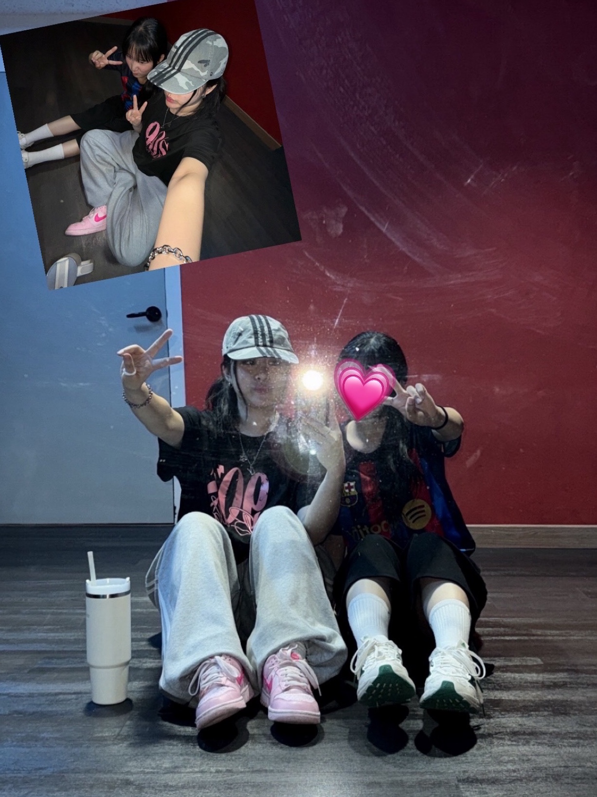 Adidas x Thug Club Cap Black, (GS) Nike Dunk Low Triple Pink 착용 스타일