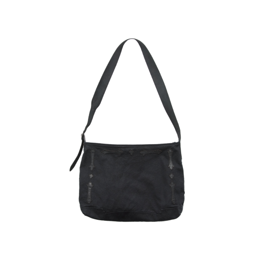 PG5TBG0601BC [프리오더] Polyteru 1011 Fleur Patched Cross Bag Washed Black
