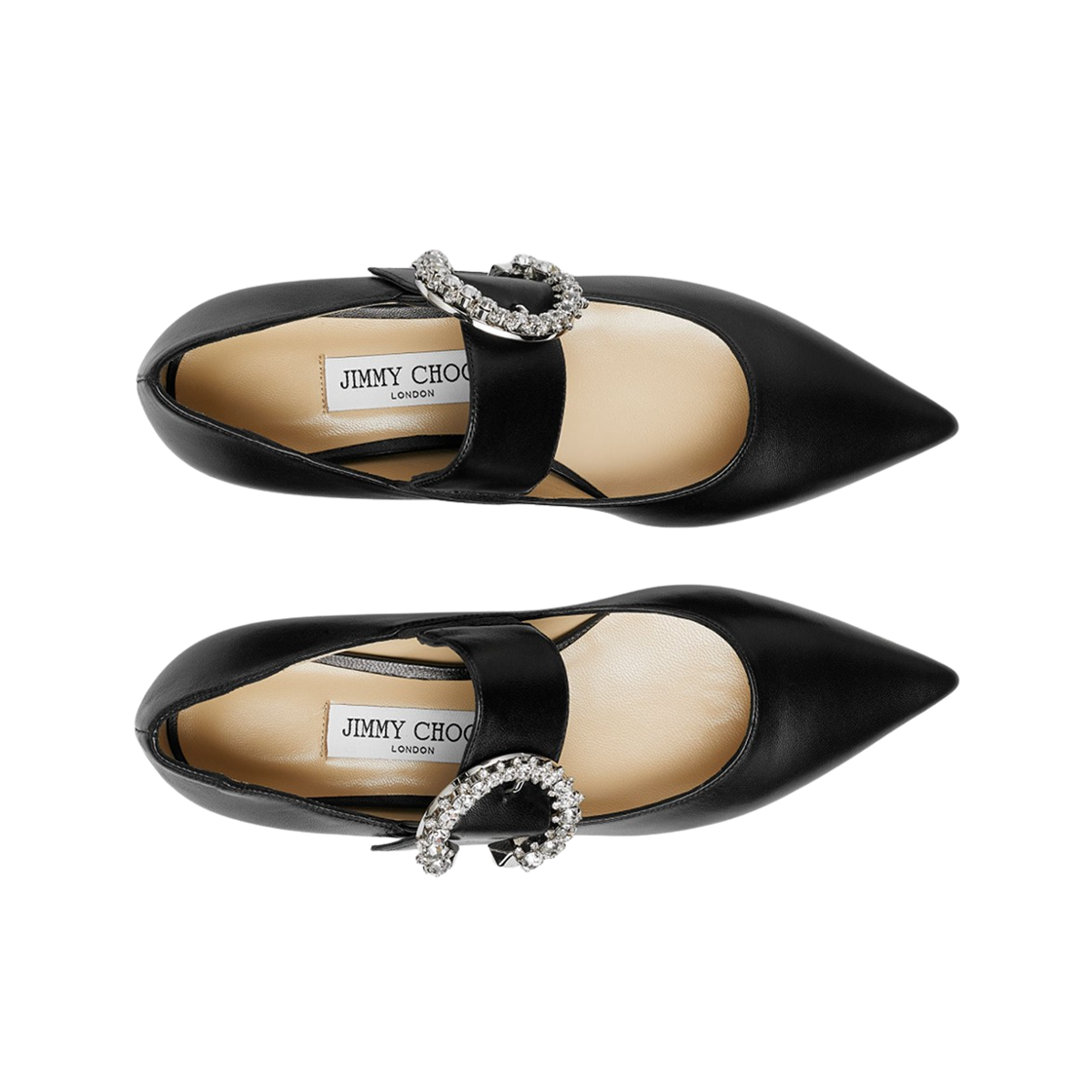 (W) 지미추 멜바 발레리나 펌프스 블랙 크리스탈((W) Jimmy Choo Melva Ballerina Pumps Black Crystal) - 2