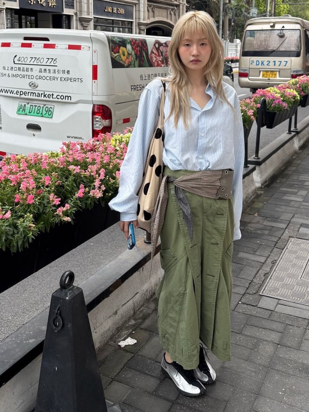 Vacant Archive Piper Wide Hipsack Belt Khaki, Vacant Archive Piper Wide Hipsack Belt Black 착용 스타일 - 3