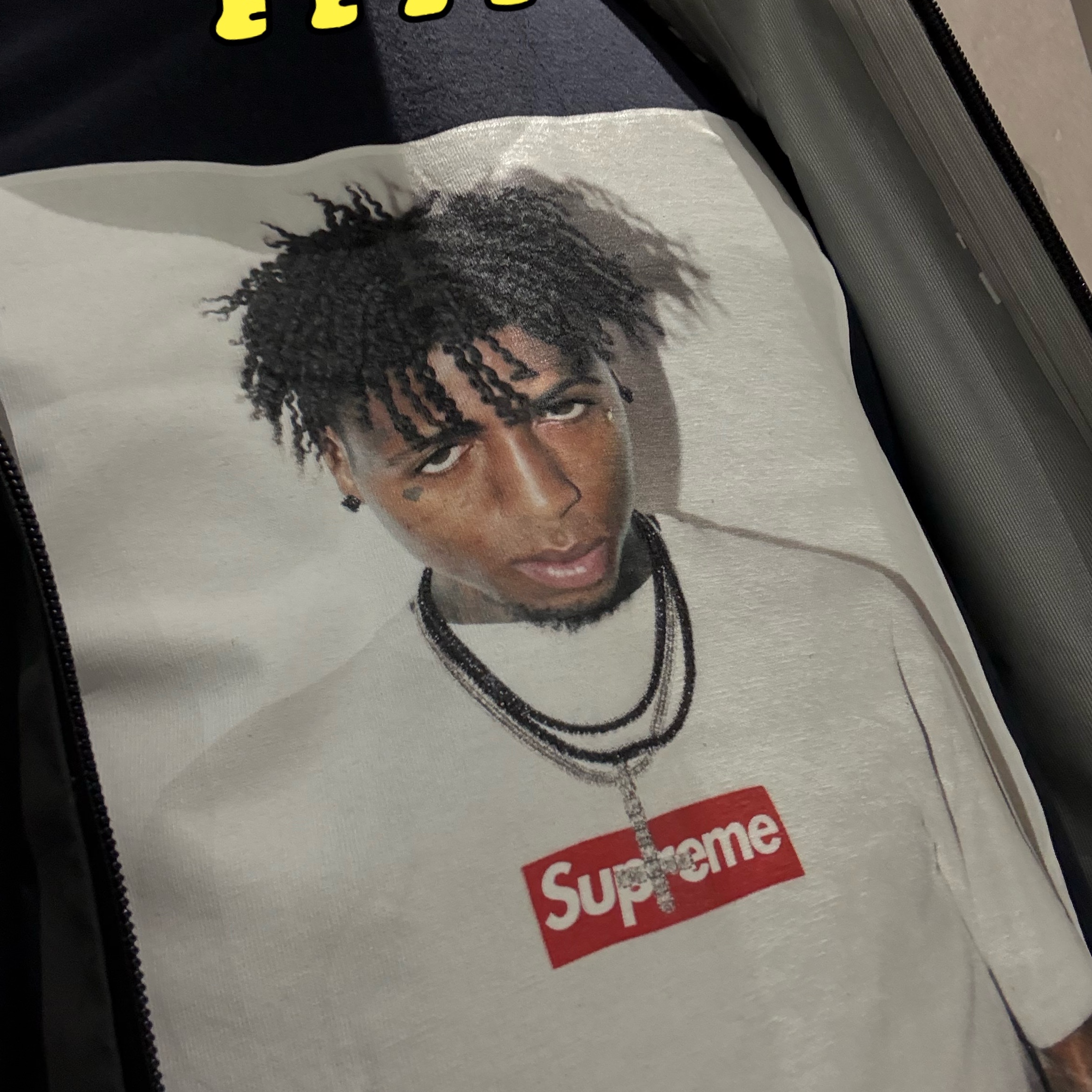 Supreme NBA Youngboy T-Shirt Navy - 23FW 착용 스타일
