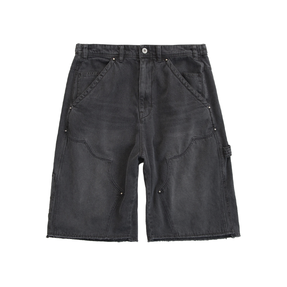 PG5OSP1501A4 Polyteru 1011 Double Knee 1/2 Pants Gray - 대표 이미지 #1