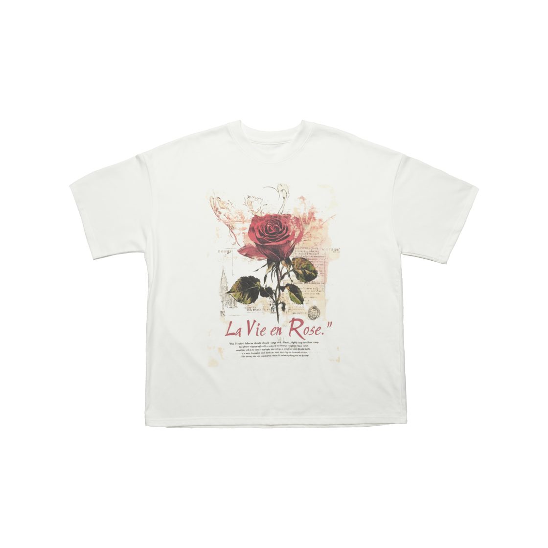 더그레이티스트 라비앙 로즈 반팔티 화이트(THE GREATEST La Vie en Rose T-Shirt White)