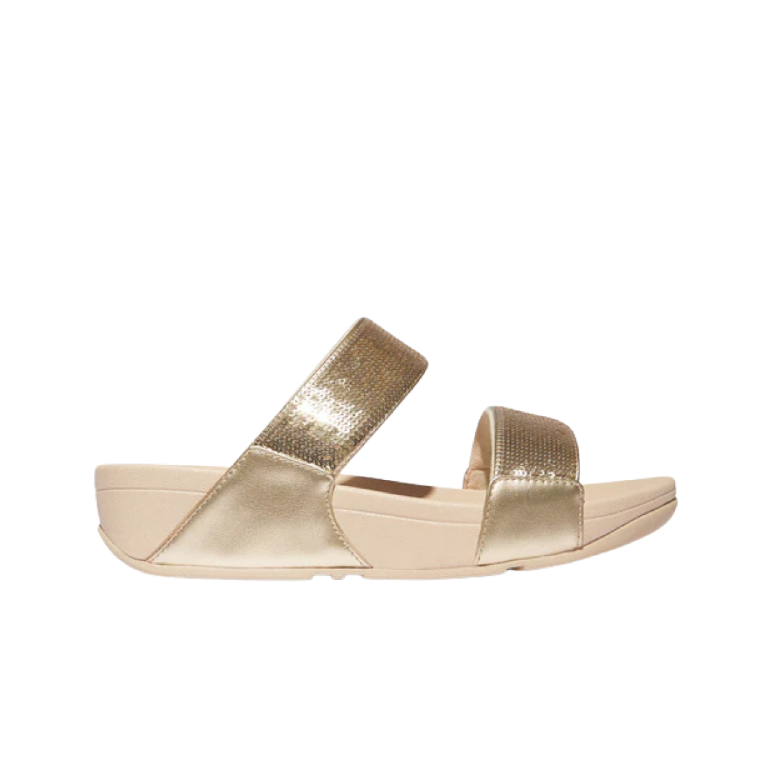 JF2-675 (W) FITFLOP Lulu Sequin Slides Platino