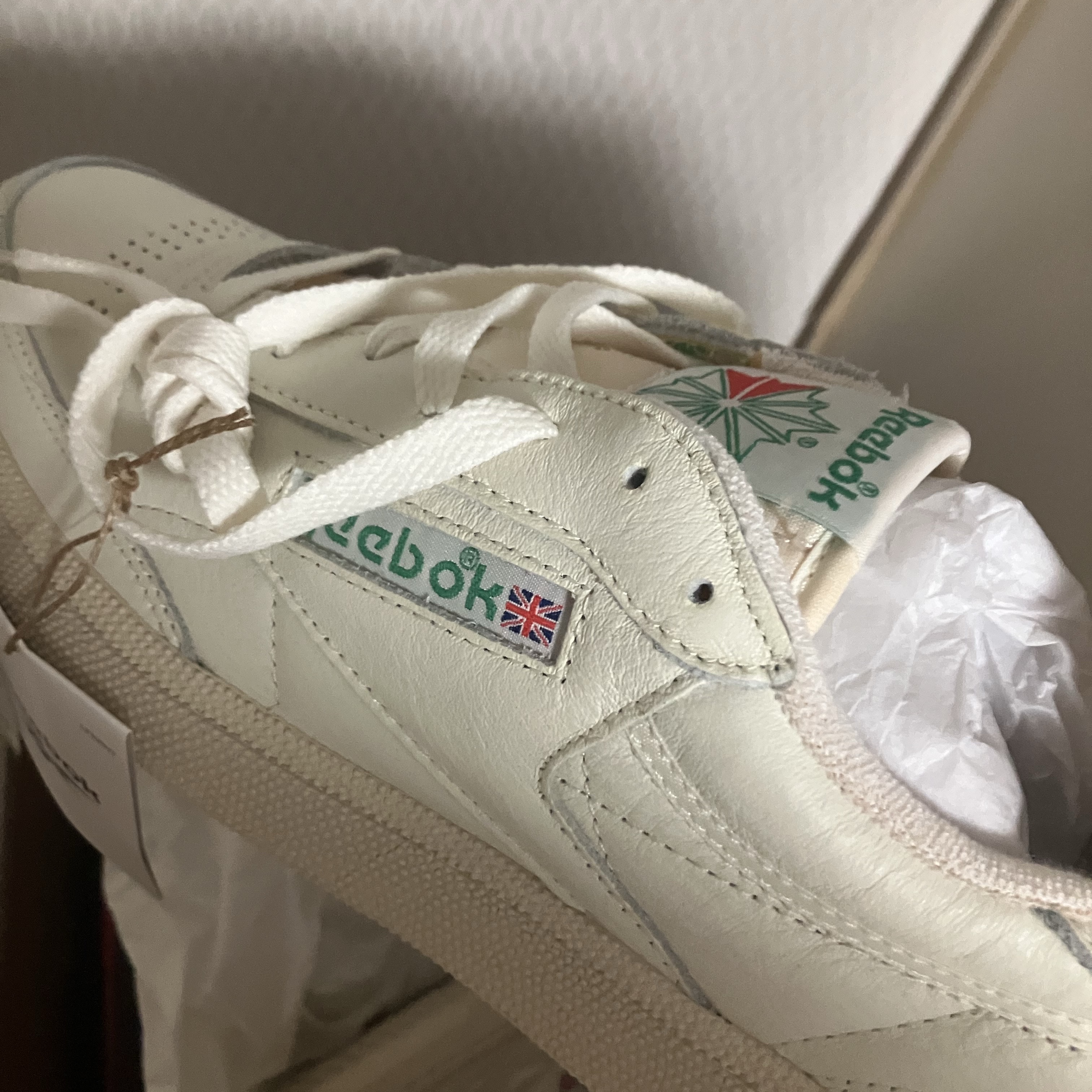 Reebok Club C 85 Vintage Chalk Green 착용 스타일