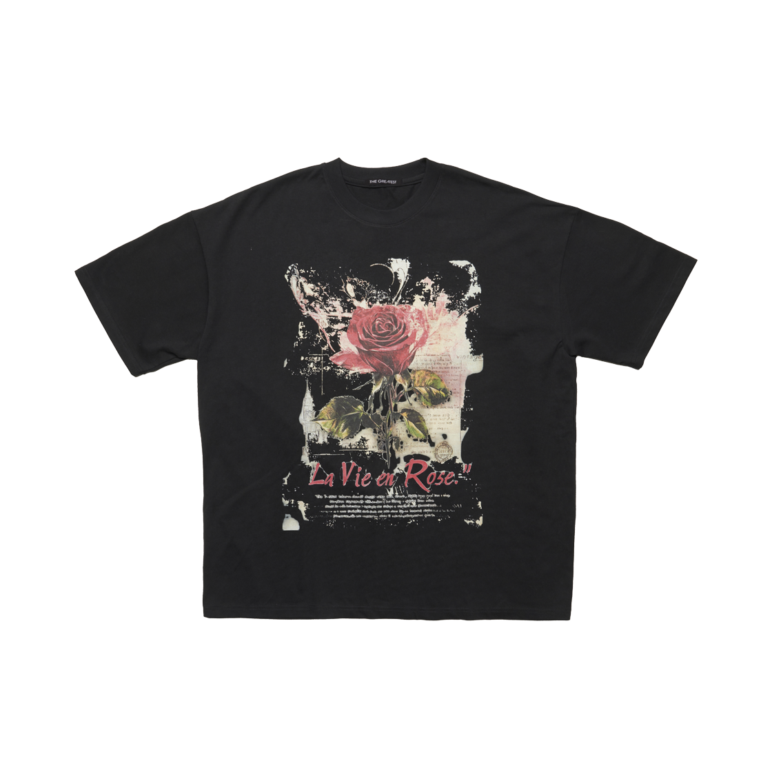 GT25SUMMER03 BK THE GREATEST La Vie en Rose T-Shirt Black