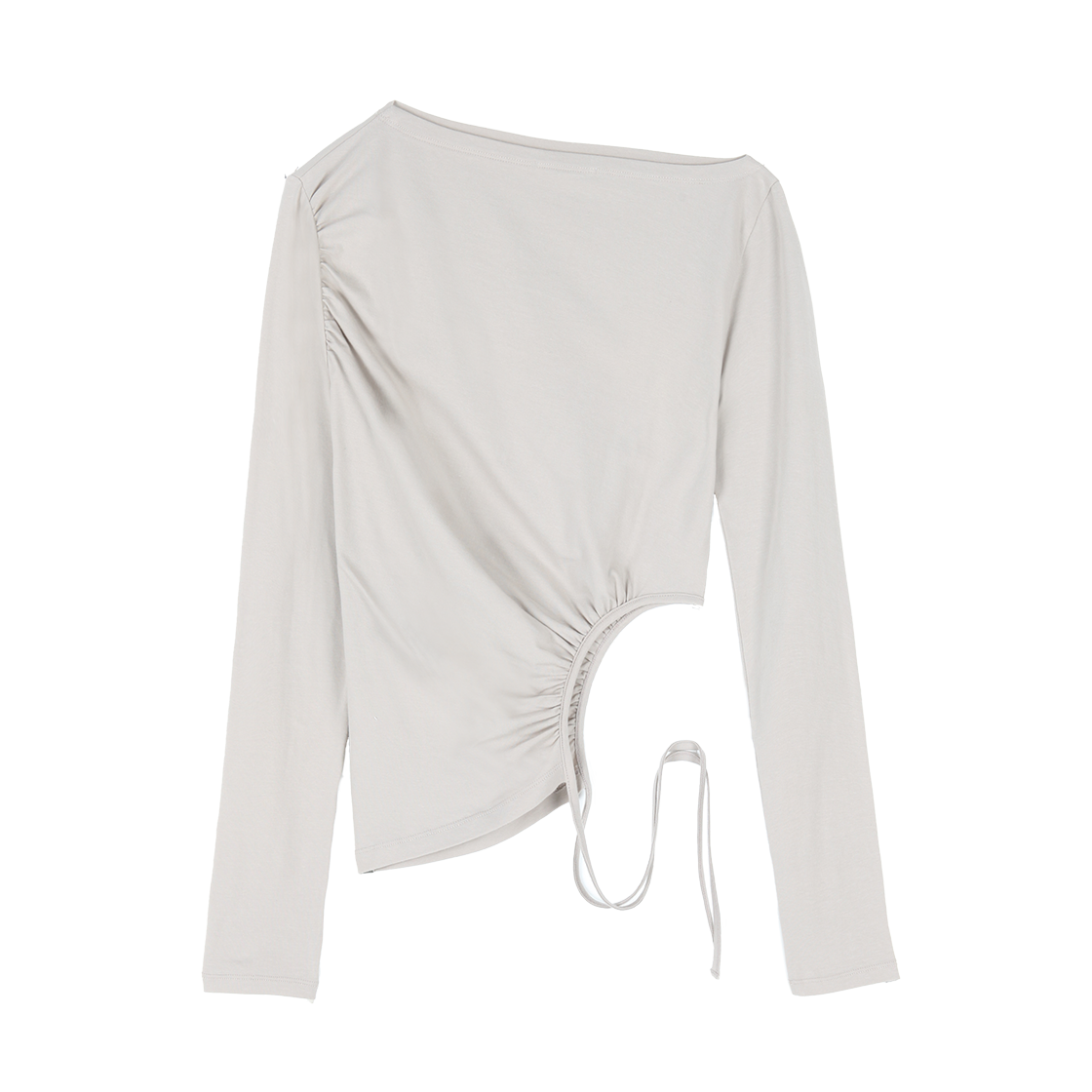 페요테 사이드 홀 언발란스 탑 베이지 그레이(PEYOTE Side Hole Unbalanced Top Beige Gray) - 1