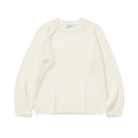 K25SSU17IV Knitted Summer Reglan Long Sleeve Knit Ivory