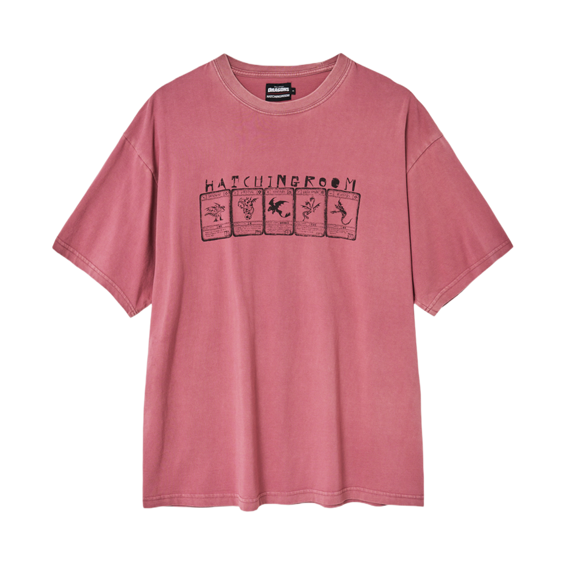 - Hatchingroom x How To Train Your Dragon Dragon Cards T-Shirt Vintage Rose
