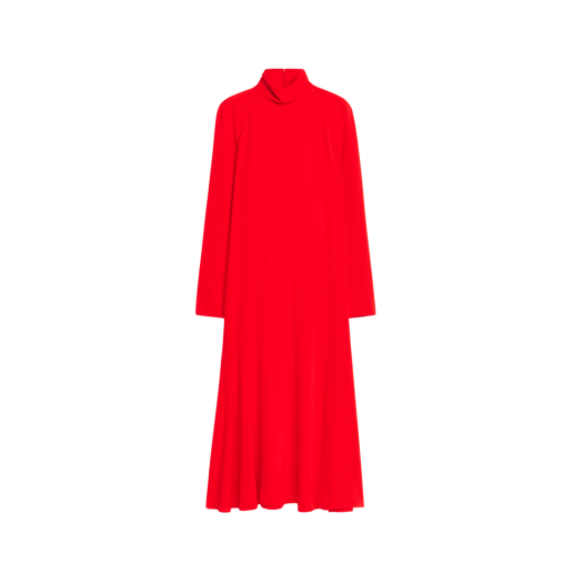 (W) Arket Roll Neck Maxi Dress Red