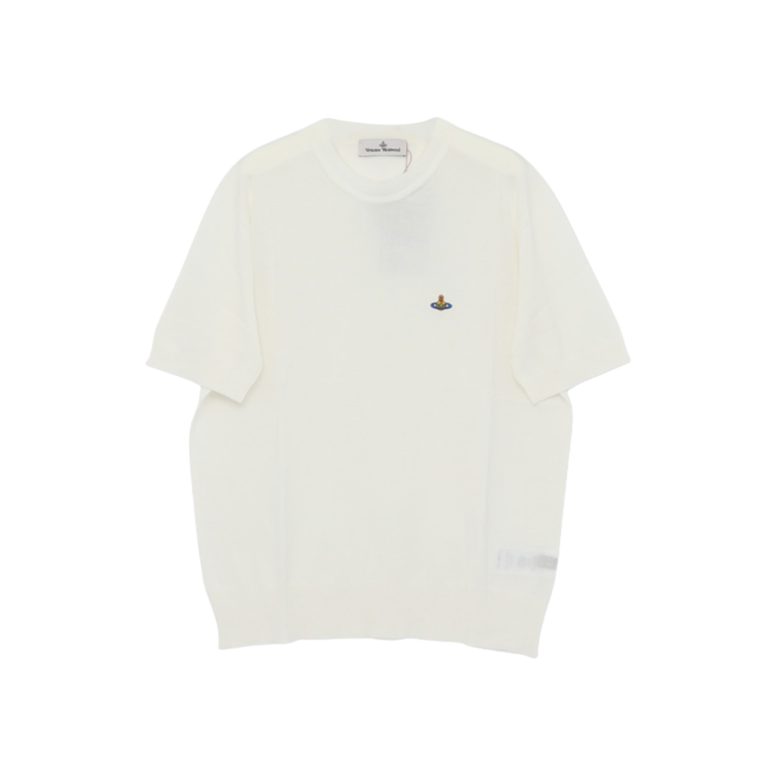 2701002G-Y003F-A401 Vivienne Westwood Orb Alex Mako Cotton Short Sleeve Knit White