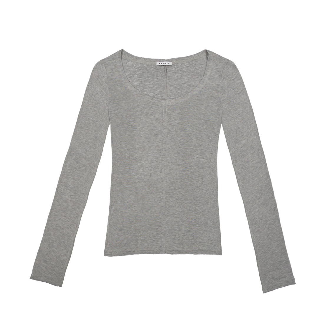 페요테 라운드 넥탑 그레이(PEYOTE Round Neck Top Gray)