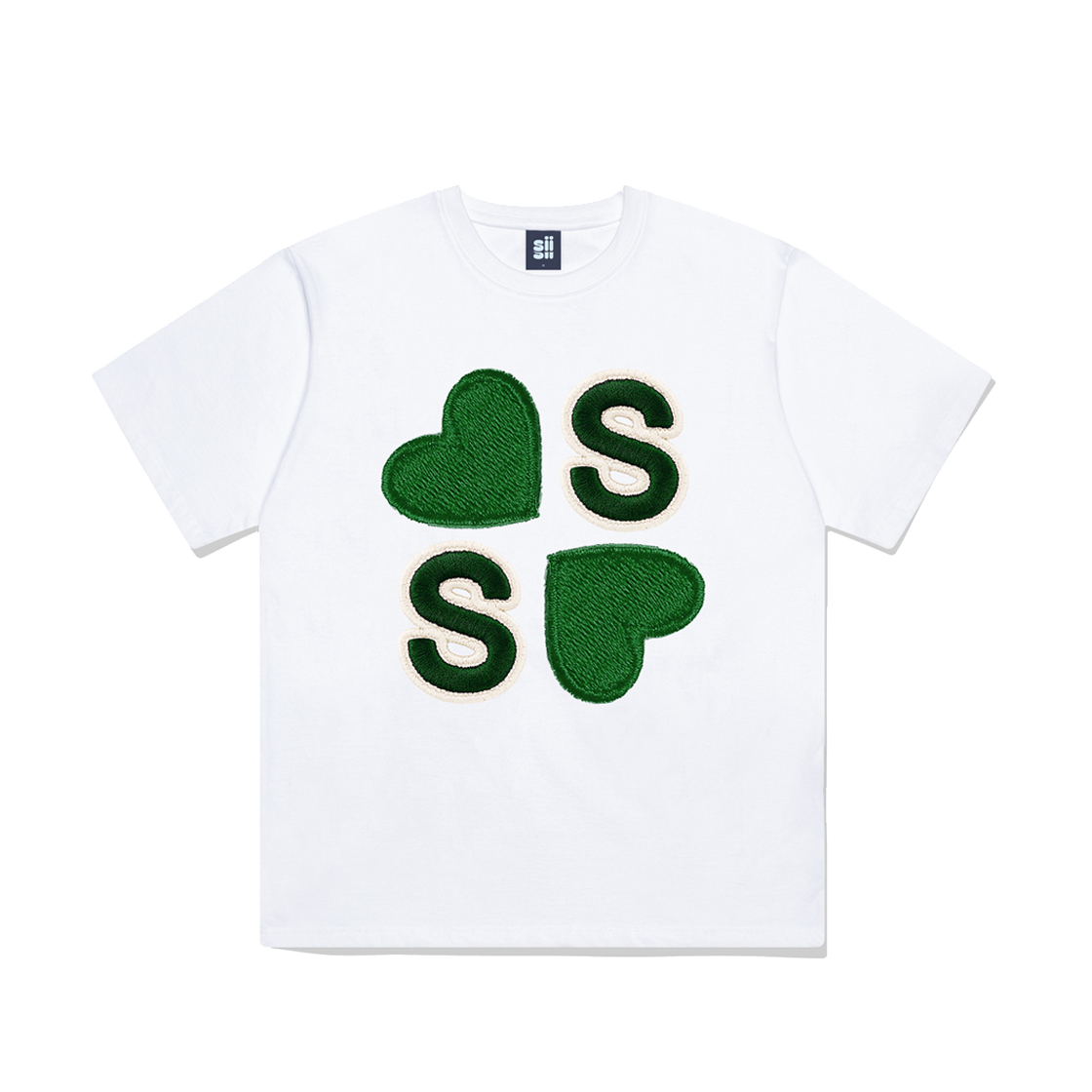 P251OTS005WH pagesiisii Lucky S Printing Short Sleeve T-shirt White