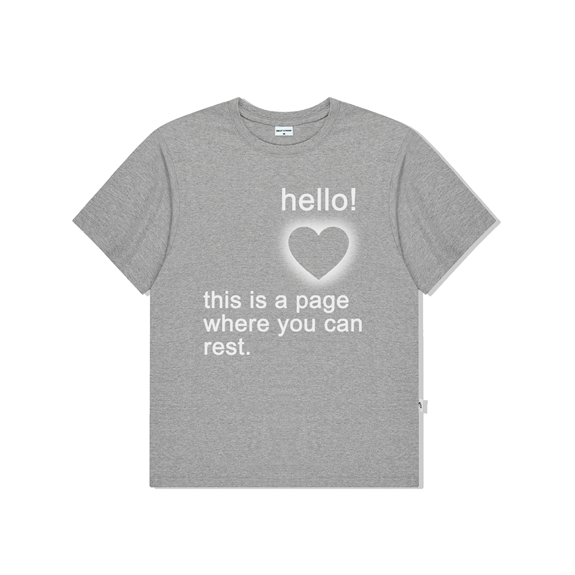 페이지시시 유 캔 레스트 프린팅 반팔티 멜란지 그레이(pagesiisii You Can Rest Printed Short Sleeve T-shirt Melange Gray) - 1
