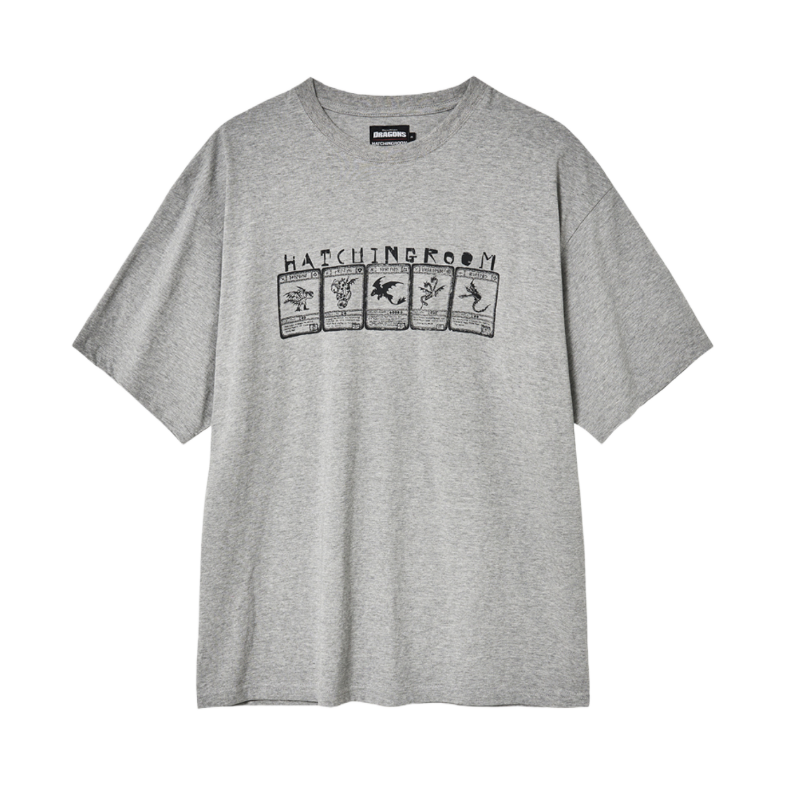 - Hatchingroom x How To Train Your Dragon Dragon Cards T-Shirt M.Grey
