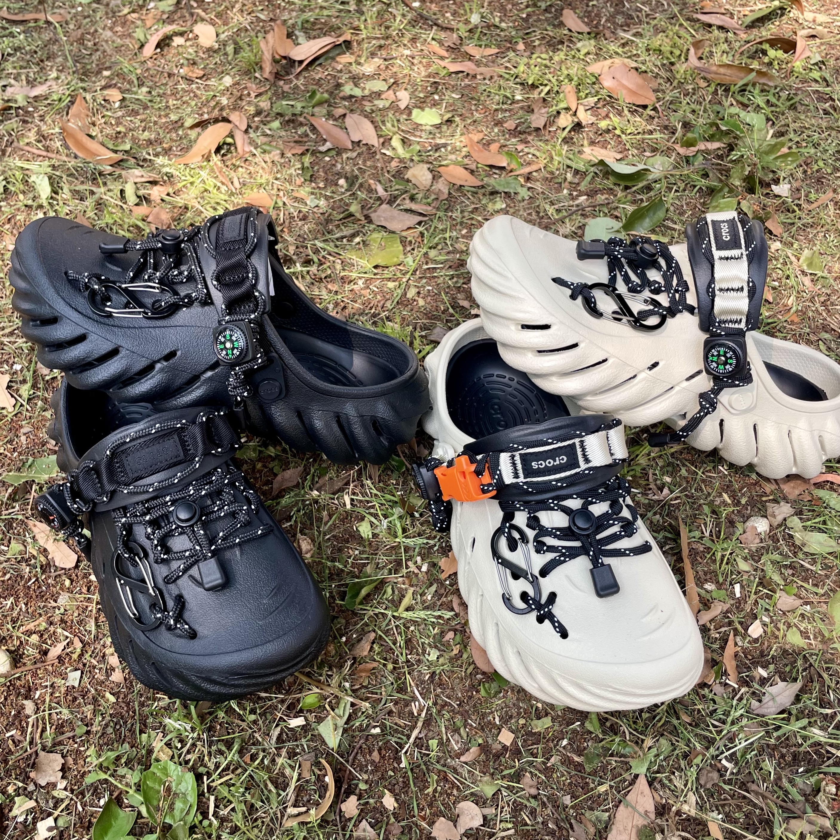 Crocs Echo Clog Black, Crocs Echo Clog Bone Black 착용 스타일