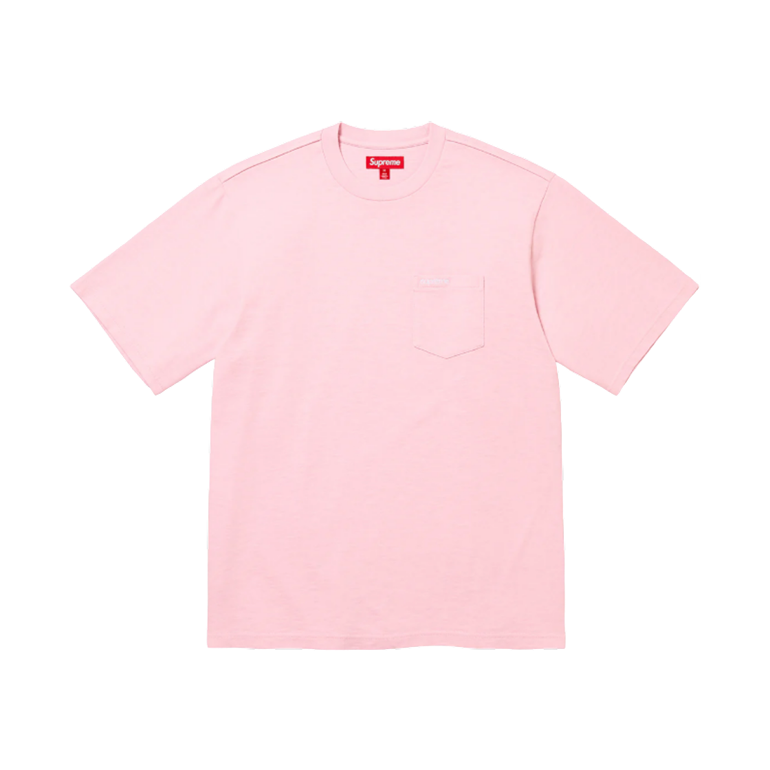 슈프림 숏슬리브 포켓 티셔츠 라이트 핑크 - 25SS