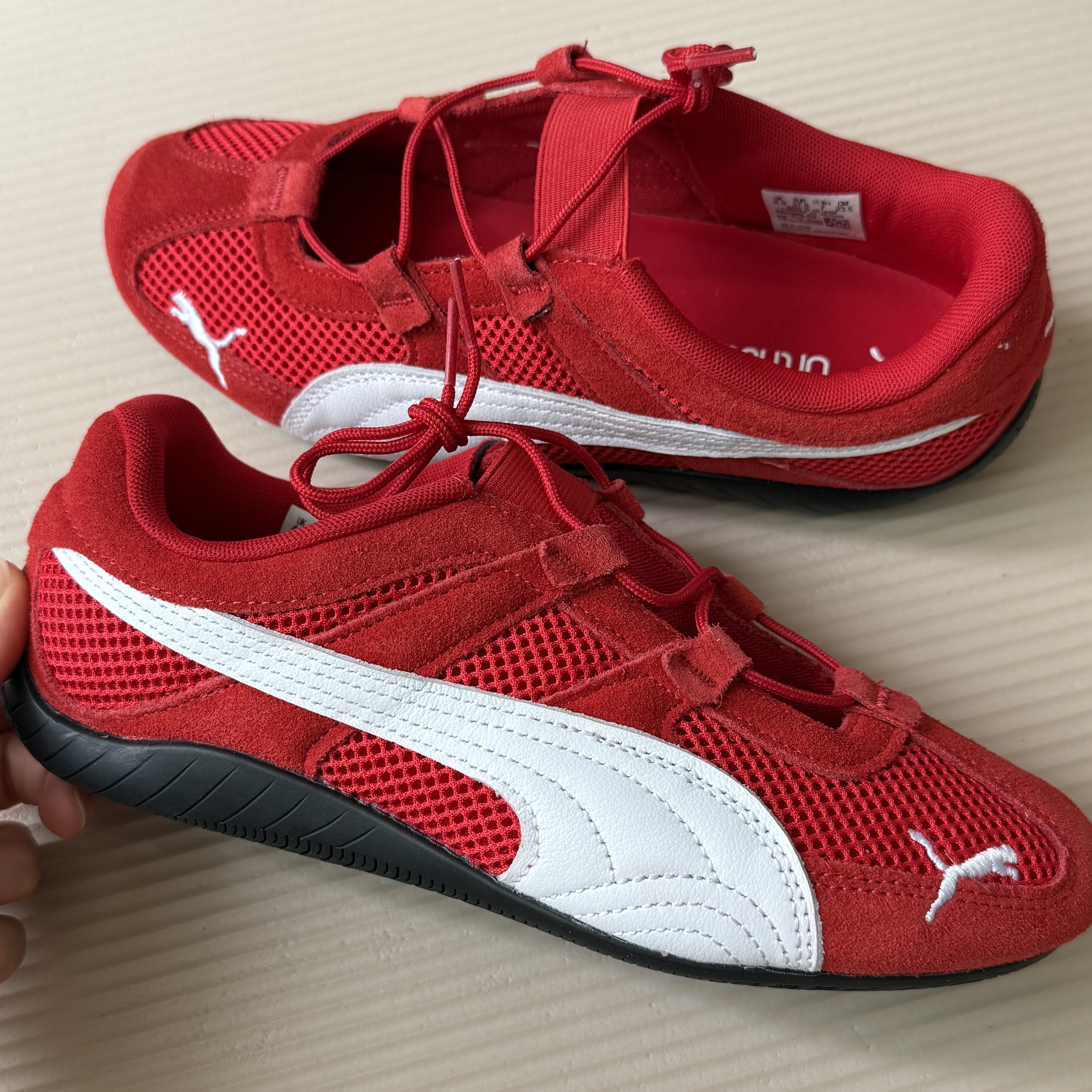 (W) Puma Speedcat Go For All Time Red Puma White 착용 스타일 - 2