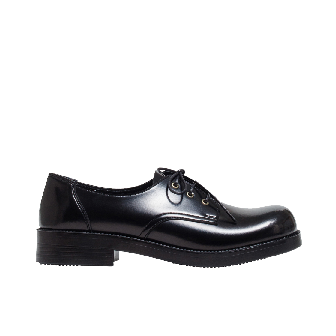 하루타 HS-4902 라운드토 레이스업 슈즈 블랙(Haruta HS-4902 Oiko Lace-Up Loafer Black)