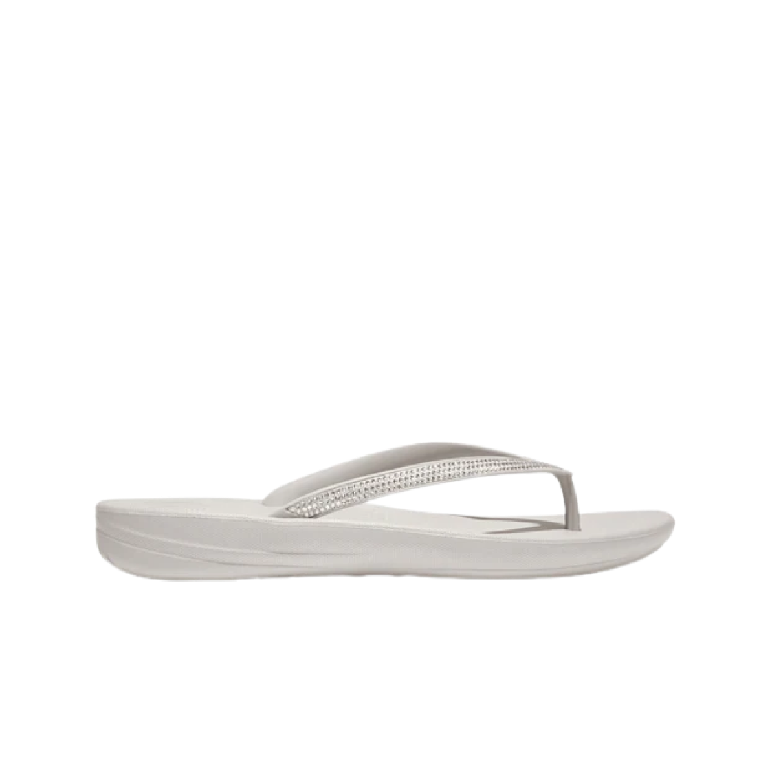 R08-A06 (W) FITFLOP Iqushion Sparkle Flip Flops Tiptoe Grey