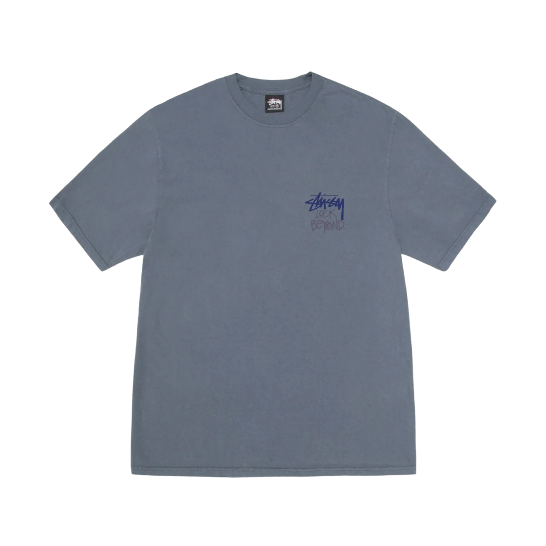 스투시 룩 비욘드 피그먼트 다이드 티셔츠 네이비(Stussy Look Beyond Pigment Dyed T-Shirt Navy) - 2