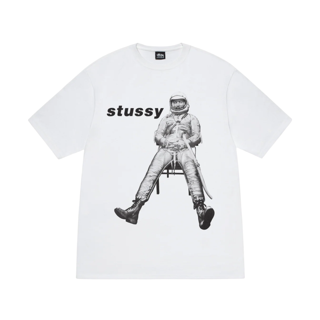 스투시 아스트로넛 티셔츠 화이트(Stussy Astronaut T-Shirt White)
