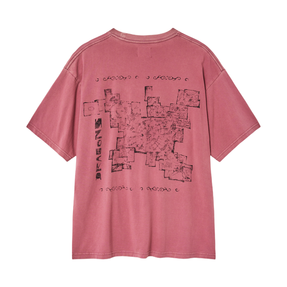 해칭룸 x 드래곤 길들이기 드래곤 카드 티셔츠 빈티지 로즈(Hatchingroom x How To Train Your Dragon Dragon Cards T-Shirt Vintage Rose) - 2