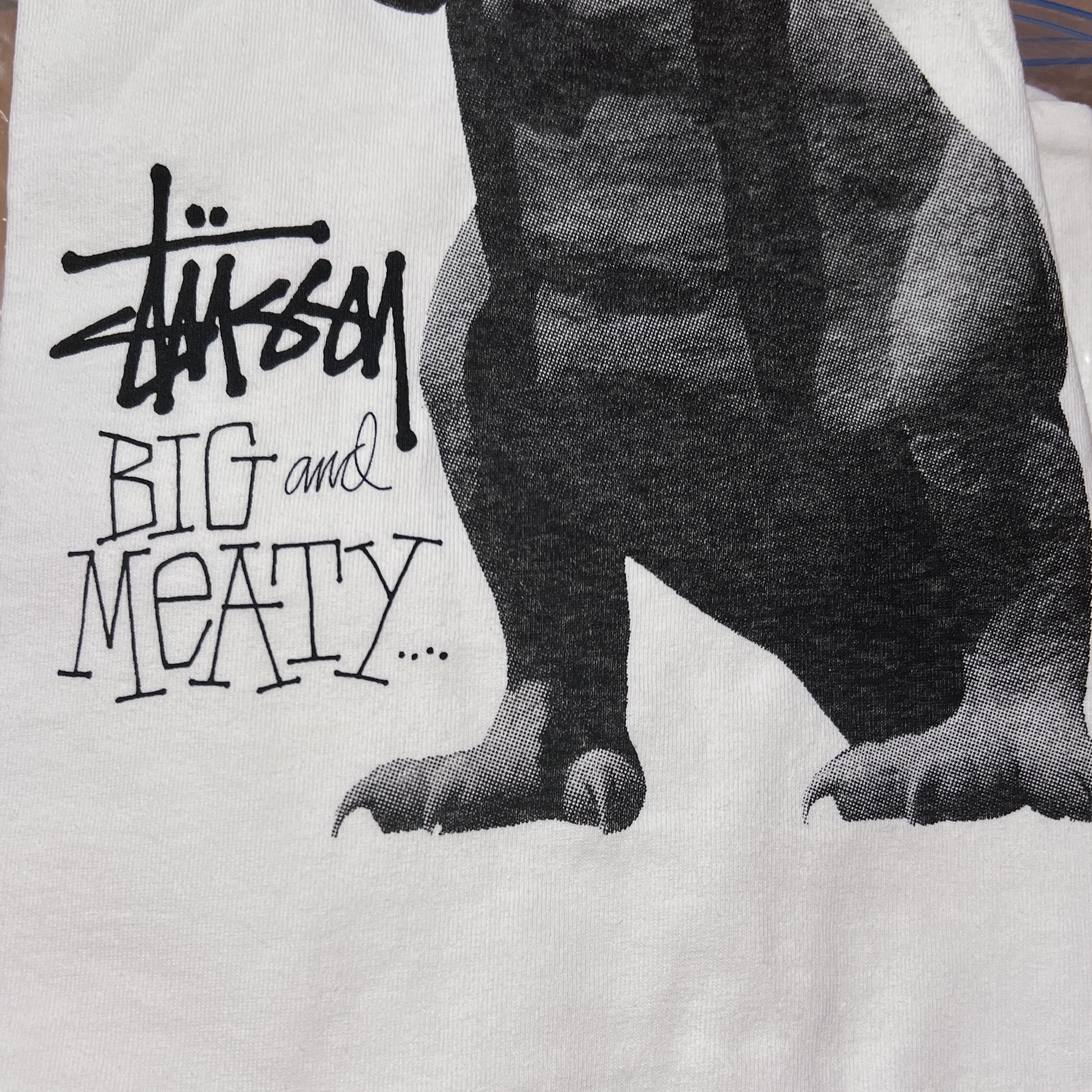 Stussy Big & Meaty Pigment Dyed T-Shirt Natural 착용 스타일