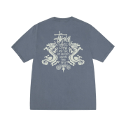 Stussy Double Dragon Pigment Dyed T-Shirt Navy