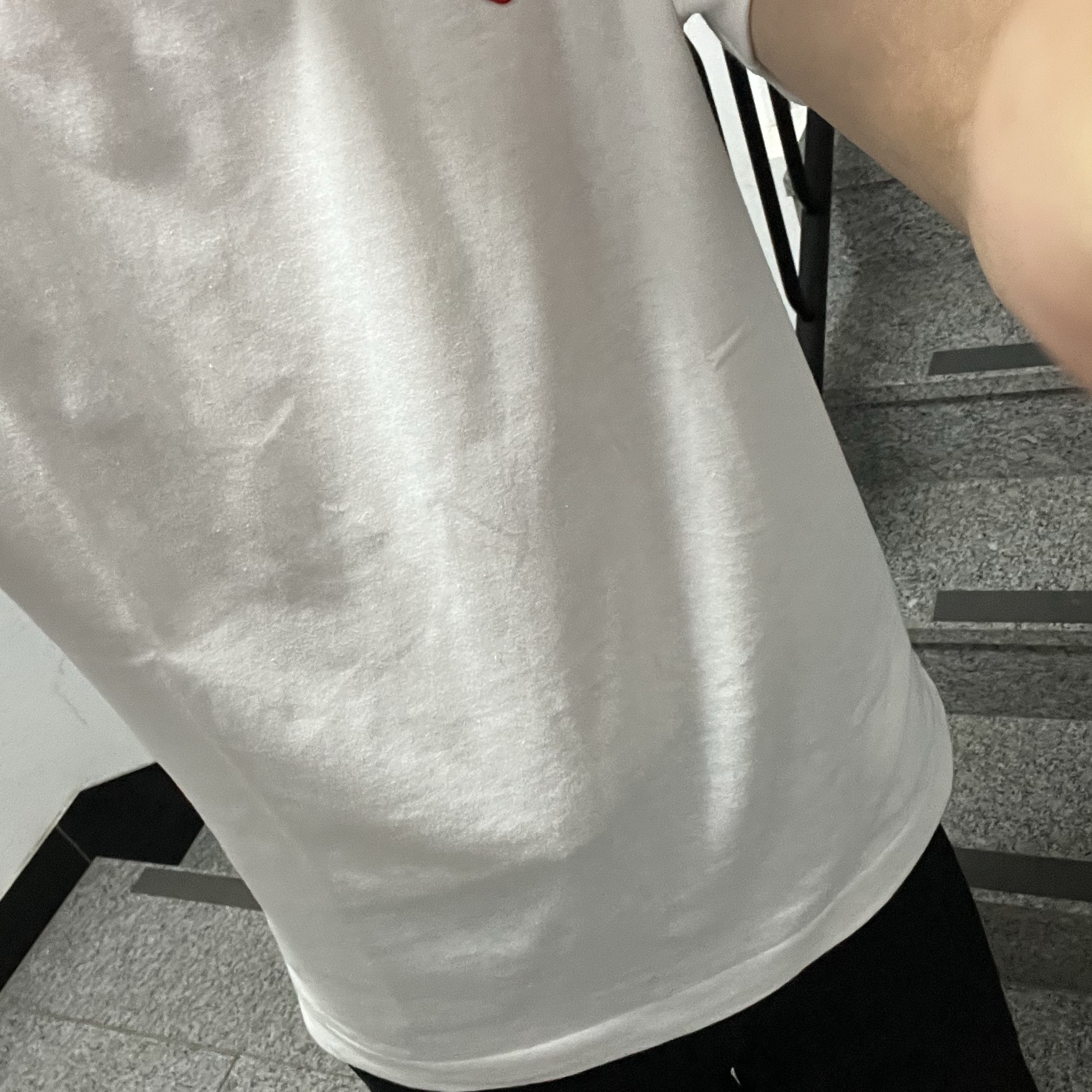 Dickies Loose Fit 13 Inch Flat Front Work Shorts Black, Play Comme des Garcons Red Heart T-Shirt White 착용 스타일 - 3