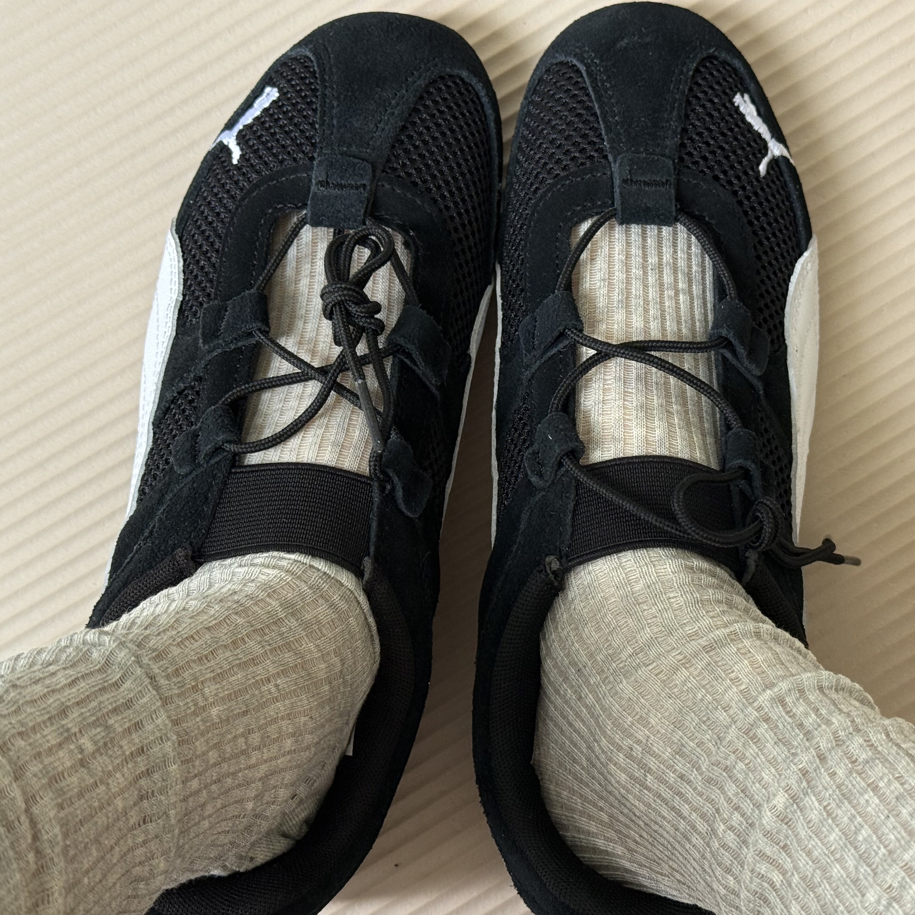 (W) Puma Speedcat Go Puma Black Puma White 착용 스타일 - 3