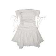 Elfelfelf Archives Angelic Stripe Dress Ivory