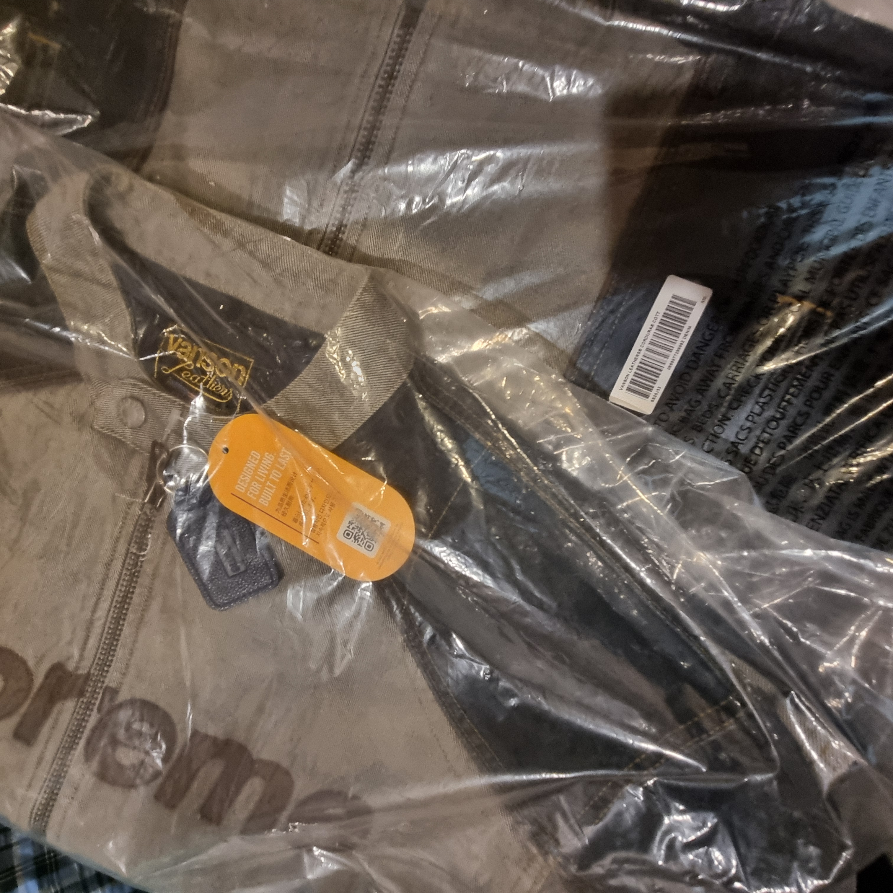 Supreme x Vanson Leathers Cordura Cotton Jacket Denim - 25SS 착용 스타일