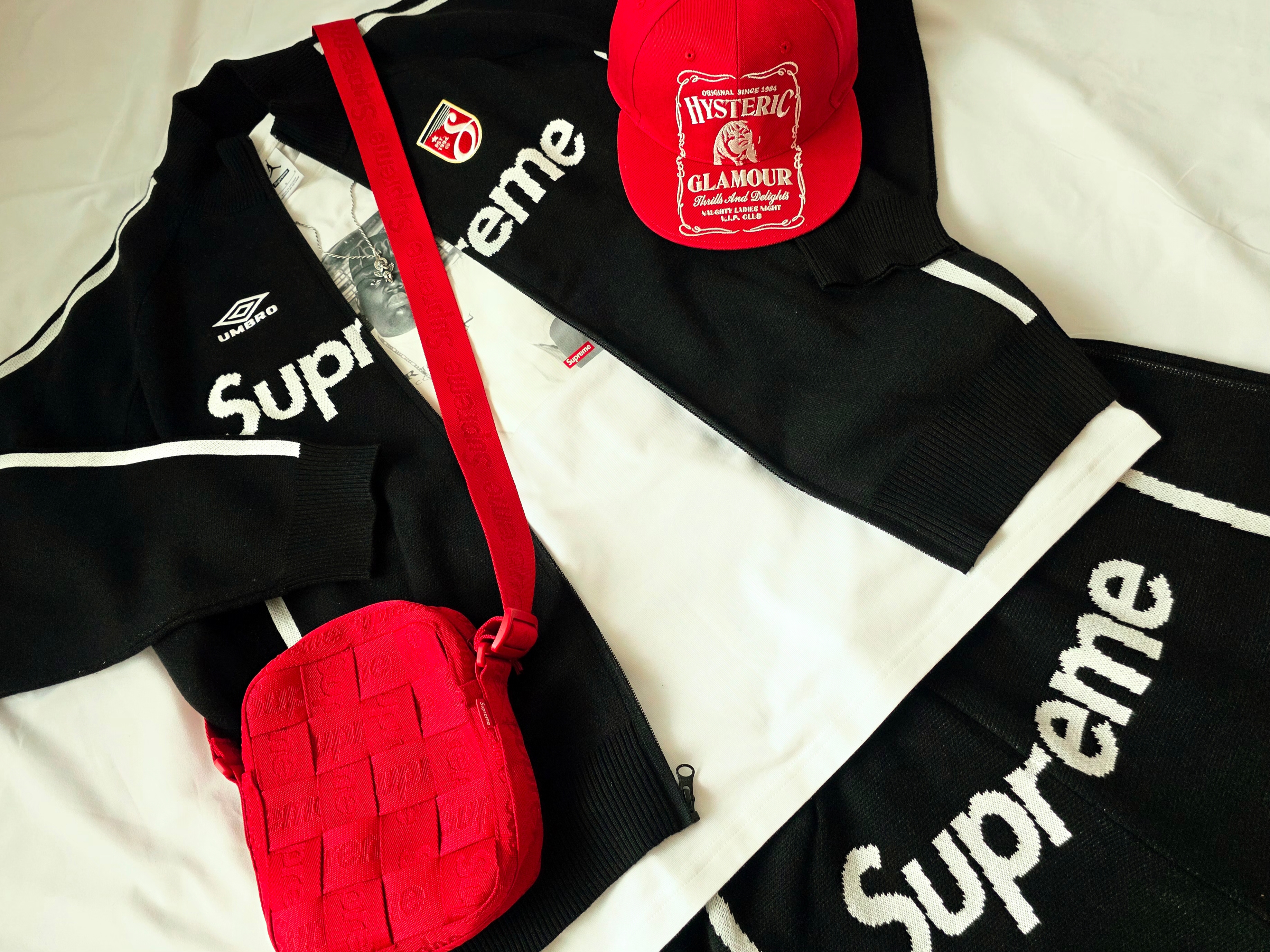 Nike x Supreme Shox Ride 2 SP Black, Supreme x Umbro Zip Up Sweater Black - 25SS 착용 스타일 - 7